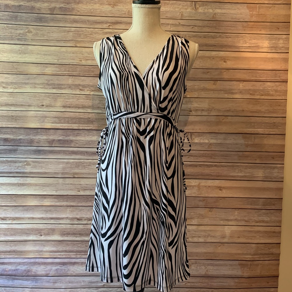 Zebra Print Dress Or Beach Cover Up.